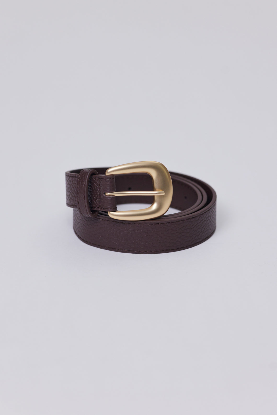 Marlow The Essential Belt - Chocolate/Gold Hyde Boutique