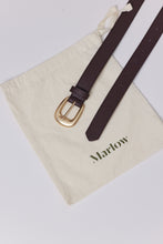 Load image into Gallery viewer, Marlow The Essential Belt - Chocolate/Gold Hyde Boutique

