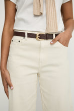 Load image into Gallery viewer, Marlow The Essential Belt - Chocolate/Gold Hyde Boutique
