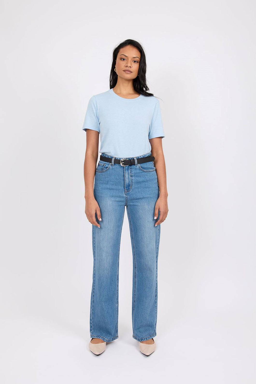 Marlow The Icon Wide Jean - Vintage Mid Wash Apparel > Women > Clothing > Pants > Wide-Leg Pants > Marlow Hyde Boutique