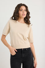 Load image into Gallery viewer, Ivy + Jack Topic Cashmere Blend Soft Knit Tee - Champagne Apparel > Women > Clothing > Tops > T-shirts > Ivy Jack Hyde Boutique
