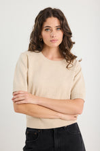 Load image into Gallery viewer, Ivy + Jack Topic Cashmere Blend Soft Knit Tee - Champagne Apparel > Women > Clothing > Tops > T-shirts > Ivy Jack Hyde Boutique
