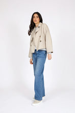 Load image into Gallery viewer, Marlow Unity Short Trench - Oat Apparel > Women > Clothing > Jackets > Trench Coats > Cropped Trench Coats > Marlow Hyde Boutique
