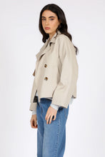 Load image into Gallery viewer, Marlow Unity Short Trench - Oat Apparel > Women > Clothing > Jackets > Trench Coats > Cropped Trench Coats > Marlow Hyde Boutique
