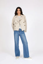 Load image into Gallery viewer, Marlow Unity Short Trench - Oat Apparel > Women > Clothing > Jackets > Trench Coats > Cropped Trench Coats > Marlow Hyde Boutique

