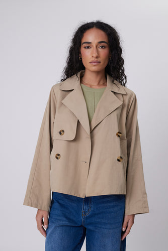 Marlow Unity Short Trench - Camel Hyde Boutique