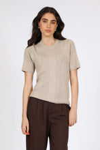 Load image into Gallery viewer, Marlow Vero Knit Tee - Oat Apparel > Women > Clothing > Knitwear > Knit Tops > Short Sleeve Knit Tops > Marlow Hyde Boutique
