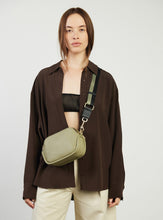 Load image into Gallery viewer, SABEN Feature Strap Webbing - Black + Eucalyptus Stripe
