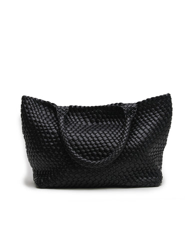 La Tribe Woven Tote Bag - Black Hyde Boutique
