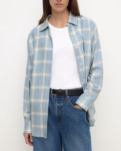 Load image into Gallery viewer, Assembly Label Womens Luka Japanese Shirt - Steel Blue Check Hyde Boutique
