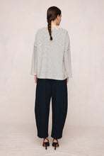 Load image into Gallery viewer, Marle Yelena Tee - Ivory/Black Stripe Apparel > Women > Clothing > Tops > T Shirts > Long Sleeve T Shirts > Marle Hyde Boutique
