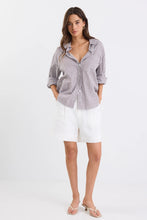 Load image into Gallery viewer, Stories Be Told You Got This Boyfriend Shirt - Chocolate Stripe Arriving Saturday

