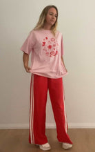 Load image into Gallery viewer, Zaziba A Few Of My Favourite Things Tee - Pink with Red Print  Hyde Boutique   
