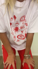 Load image into Gallery viewer, Zaziba A Few Of My Favourite Things Tee - White with Red Print  Hyde Boutique   
