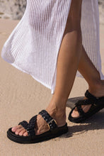 Load image into Gallery viewer, La Tribe Aki Sandal - Black/Gold Hyde Boutique
