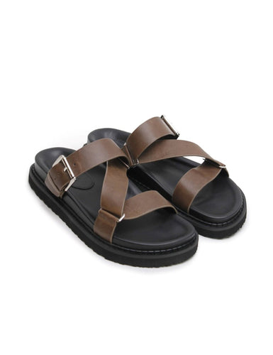 La Tribe Aki Slide - Khaki Hyde Boutique