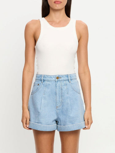 Kivari Avery Denim Short - Dusty Blue Hyde Boutique