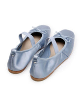 Load image into Gallery viewer, La Tribe Ballet Flat - Capri Blue Satin Hyde Boutique
