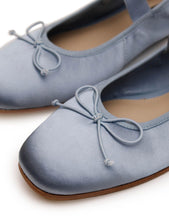 Load image into Gallery viewer, La Tribe Ballet Flat - Capri Blue Satin Hyde Boutique
