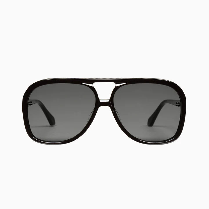 Valley Eyewear Bang - Gloss Black w. Matte Black Metal Trim / Black Lens  Hyde Boutique   