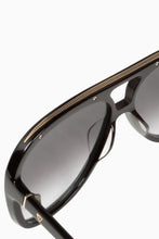 Load image into Gallery viewer, Valley Eyewear Bang - Gloss Black w. Gold Metal Trim/Black Gradient Lens Hyde Boutique
