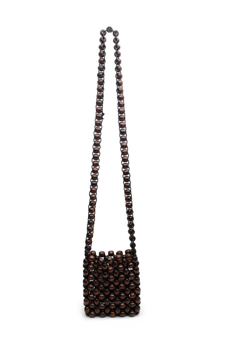 La Tribe Beaded Crossbody Bag - Brown Hyde Boutique