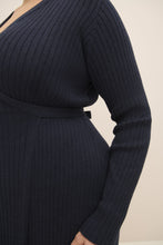 Load image into Gallery viewer, Kowtow Billie Wrap Dress - Navy Marle  Hyde Boutique   
