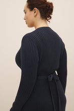 Load image into Gallery viewer, Kowtow Billie Wrap Dress - Navy Marle  Hyde Boutique   
