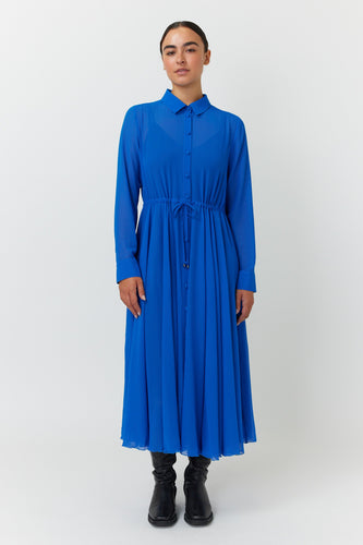 Sylvester by Kate Sylvester Billowy Shirt Dress - Blue  Hyde Boutique   