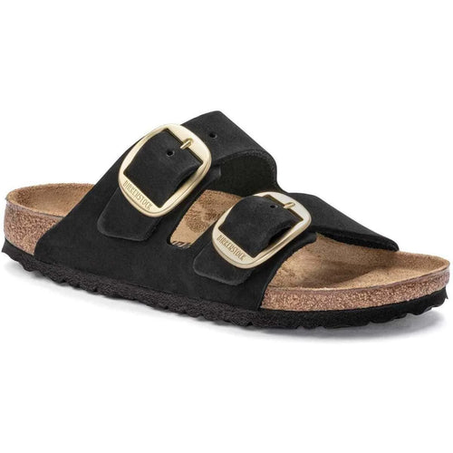Birkenstock Arizona Big Buckle Nubuck (Regular) - Black Hyde Boutique
