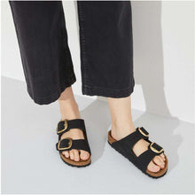 Load image into Gallery viewer, Birkenstock Arizona Big Buckle Nubuck (Regular) - Black Hyde Boutique
