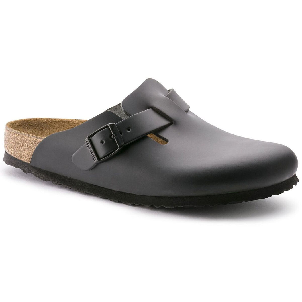 Birkenstock Boston Smooth Leather (Regular) - Black  Hyde Boutique   