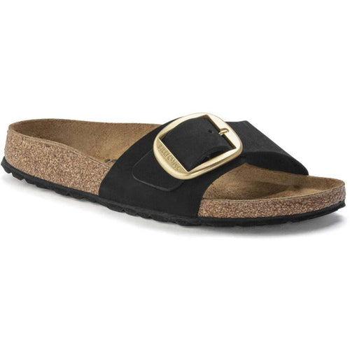 Birkenstock Madrid Big Buckle Nubuck (Regular) - Black Hyde Boutique