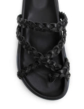 Load image into Gallery viewer, La Tribe Braided Sandal - Black  Hyde Boutique   
