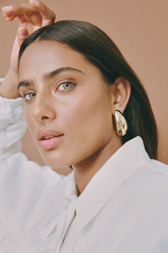 Porter Blob Earrings Maxi - Gold (Arriving 20th Feb) Hyde Boutique