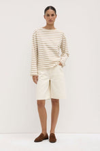 Load image into Gallery viewer, Assembly Label Bonne Long Sleeve Tee - White/Tan Hyde Boutique
