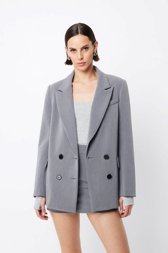 Mossman Boston Double Breasted Blazer - Grey | PRE ORDER Hyde Boutique