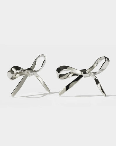 Meadowlark Bow Earrings Large - Stirling Silver  Hyde Boutique   