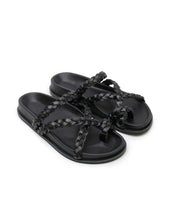 Load image into Gallery viewer, La Tribe Braided Sandal - Black  Hyde Boutique   
