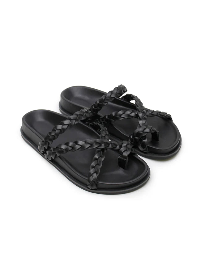 La Tribe Braided Sandal - Black  Hyde Boutique   