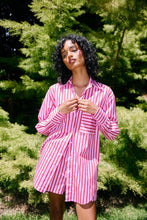 Load image into Gallery viewer, Aston Studio Buddy Shirt - Magenta Stripe Hyde Boutique
