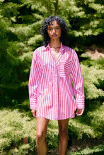 Load image into Gallery viewer, Aston Studio Buddy Shirt - Magenta Stripe Hyde Boutique
