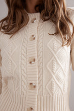 Load image into Gallery viewer, Caitlin Crisp Cable Knit Cardigan - Ivory Hyde Boutique

