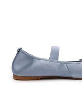 Load image into Gallery viewer, La Tribe Ballet Flat - Capri Blue Satin Hyde Boutique
