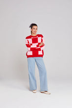 Load image into Gallery viewer, Thing Thing Cleo Check It Jumper - Pinky Tomato Hyde Boutique
