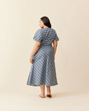 Load image into Gallery viewer, Ruby Clover Midi Dress - Navy Yellow Tartan Hyde Boutique
