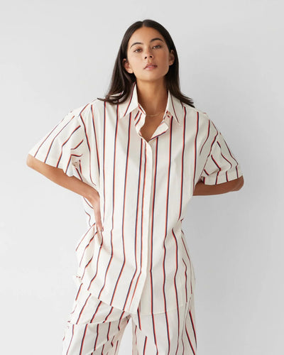 Dear Dylan Club Striped Oversized Shirt  Hyde Boutique   