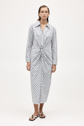 Marle Collins Dress - Cerulean Stripe  Hyde Boutique   