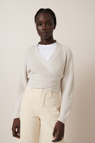 Kowtow Composure Cardigan - Oat Melange Hyde Boutique
