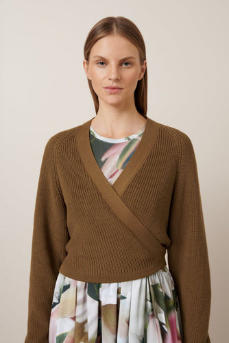 Kowtow Composure Cardigan - Dark Spice Hyde Boutique